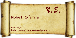 Nobel Sára névjegykártya